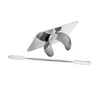 Mikinona Palette Per Make-up in Acciaio Inossidabile Con Spatola Per Miscelazione Cosmetica e Base Per Ombretto, Set Professionale Per Cosmesi Art