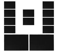 Mikinona Pannelli Fonoassorbenti Acustici Autoadesivi in Fibra di Poliestere Neri Set da 72 Pezzi per Insonorizzazione Ufficio Riduzione Rumore Pareti e Trattamento Acustico Studio