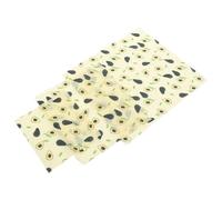 Mikinona Panni per Alimenti in Cera D'api 3 Pezzi, Pellicole Alimentari Riutilizzabili, Alternativa Ecologica per Mantenere Freschezza, Adatti per Cucina, Panetteria e Conservazione