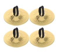 Mikinona Piatti da Dito in Rame per Danza del Ventre, Set 2 Paia Piccoli Strumenti a Percussione Leggeri, Adatti a Scuola e Attività Musicali Educative