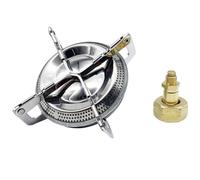 Mikinona Piccola Stufa a Gas Portatile Antivento Fornello da Campeggio e Mini Cucina da Esterno Adattatore per Ricarica Gas per Trekking e Preparazione Tè all'Aperto