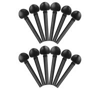 Mikinona Piroli di Accordatura Professionali in Ebano Nero per Oud Set da 12 Pezzi Manopola Antiscivolo Accessori di Ricambio Resistenti e Precisi per Strumenti a Corda Adatti a