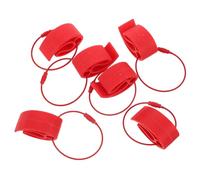 Mikinona Portadischi volanti da 6 pezzi: morsetto portatile per dischi con cinturino in filo staccabile - morsetti facili da trasportare per eventi e giochi di gruppo, rosso