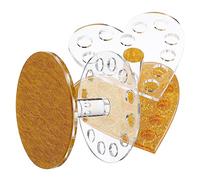 Mikinona Portapennelli per Unghie in Acrilico 2 Pezzi a Forma Rotonda e Cuore 12 Fori, Organizer per Pennelli Nail Art, per Nail Training e Amanti del Fai-da-te