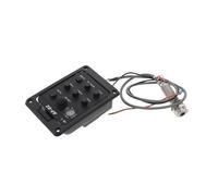Mikinona Preamplificatore attivo per chitarra acustica con accordatore per buca sonora e controllo del volume e del tono, equalizzatore multibanda nero, pickup piezoelettrico per chitarra folk