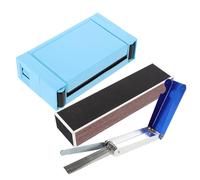 Mikinona Professionale per Livellamento Chitarra con Leva in Alluminio Blocco Levigatore per Capotasto e Sella Kit Luthier Multifunzione con Abrasiva Sostituibile Blu per Manutenzione e