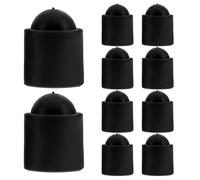 Mikinona Protezione la Coda della Stecca da Biliardo in Gomma Nera e Rossa, Set da 10 Pezzi, Copertura Inferiore Antiscivolo per Protezione da Urti e Usura, Accessori per Biliardo