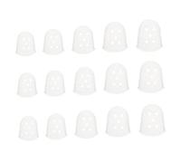 Mikinona Protezioni Per Dita Chitarra Trasparenti in Silicone Set Da 15 Pezzi 5 Misure Diverse Per Chitarristi e Principianti Adatte a Chitarra Ukulele Per Esercizi e Flessibilità