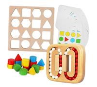 Mikinona Puzzle in Legno per Anziani Giochi Manuali di Memoria con Motivi Geometrici Attività Cognitive e Resistente per Stimolare Memoria e Coordinazione