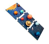 Mikinona Puzzle Planetario in Legno Montessori 8 Pianeti del Cosmo per Gioco Educativo Cognitivo e Motorio, Set Didattico Spaziale per Sviluppo Abilità Manuali e Apprendimento