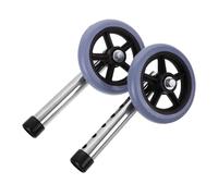 Mikinona Ruote Per Deambulatore Anteriori, Di Ruote Di Ricambio Silenziose in Gomma e Acciaio Inossidabile, Resistenti All’usura Per Sostituzione Pratica e Sicura Di Parti Del Camminatore Per Anziani