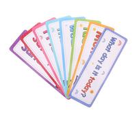 Mikinona Schede Didattiche Portatili per 8 Pezzi, Flashcard dei Giorni della Settimana in Inglese, Carte di Apprendimento Precoce per L’educazione Infantile e Attività di Memoria Educativa