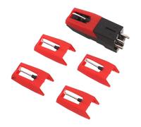 Mikinona Set 1 Testina e 4 Puntine per Giradischi in Vinile Stilo Resistente, Accessori di Ricambio per Fonografi Vintage, Compatibile Sistemi Audio Domestici per Collezionisti di Musica