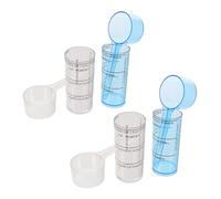 Mikinona Set 4 Misurini Dosatori Dentali Plastica Graduati Bicchieri Impilabili, Dosatori per Resina Epossidica, Sterili e Riutilizzabili per Uso Clinico Odontoiatrico