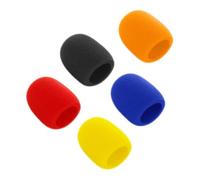 Mikinona Set 5 Pezzi Coperture in Spugna Per Microfono, Tappi Antivento Colorati Resistenti, Accessori Microfono Per Spettacoli Indoor e All'aperto