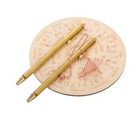 Mikinona Set Bacchette Divinatorie in Rame con Pendolo e Tappetino Oro | Portatile, Legno e Rame, Uso Casa e Viaggio, Divinazione Precisa, Accessori Inclusi