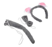 Mikinona Set Cosplay Koala Fascia Chioma Fiocco e Coda Morbida per Feste e Halloween Costume Koala per Adulti Accessorio Animale Divertente e Comodo da Indossare