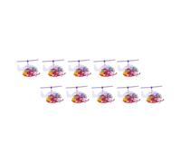 Mikinona Set da 10 Giocattoli a Carica a Orologeria per Elicotteri in Plastica Resistente Meccanismo Manuale Realistico Gioco Educativo per e attività Genitore-Figlio Colore Casuale