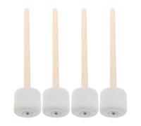 Mikinona Set da 4 Bacchette per Grancassa con Testa in Feltro Manico in Legno Naturale Battenti per Percussioni per Bande Musicali e Orchestre Accessori per Accordatura Precisa e Uso