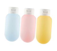 Mikinona Set Di 3 Contenitori Comprimibili Per Lozione E Crema Da 60 Ml Flaconi Da Viaggio Con Ugello Spray