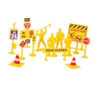 Mikinona Simulazione del Mini Costruzione Barricata Blocchi Stradali Gioco Mini Costruzione Coni Stradali Tema Cono