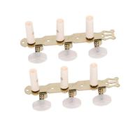 Mikinona Sintonizzatori Per Chitarra a 3/4 Piroli in Acrilico Resistente e Abs Pulsanti Beige Distanza Standard Coppia Di Chiavi Per Accordatura