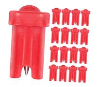 Mikinona Spille per Colla Extension Ciglia 100 Pezzi Confezione in Plastica Rosso Antiblocco per Bottiglia Applicatore Uso Professionale e Familiare