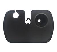 Mikinona Supporto Microfono Morsetto Design Clamp-on in Pp Nero, Superficie Liscia e Vassoio Porta Accessori per Scena Live e Broadcasting