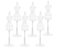 Mikinona Supporto per Manichino Creativo 6 Pezzi Mini Manichino Cavo Artistico Bianco per Decorazioni Casa delle Bambole e Giochi