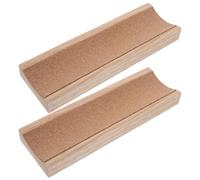 Mikinona Supporto per Mattarello per Distribuzione Uniforme della Pressione 2 Pezzi in Legno Base Antiscivolo per Cucina e Piano di Lavoro