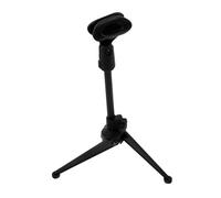 Mikinona Supporto per Microfono da Tavolo con Morsetto in Plastica Nero Treppiede Regolabile da 21 a 27,5 Cm Facile da Installare e Compatibile con Microfoni da 30 a 40 Mm, per Live