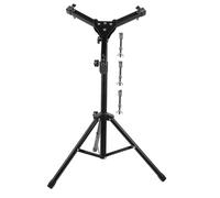 Mikinona Supporto per Rullante Pieghevole in Lega Nera, Rack per Batteria Ripiano Treppiede Stabile, Accessorio per Percussioni Mute, Adatto per Uso Interno e Esercitazioni