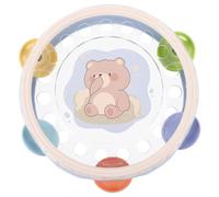 Mikinona Tamburello Portatile per Strumento Percussione Educativo con Suono Musicale per Sviluppo Ritmo e Intelligenza Ragazzo e Rosa