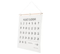 Mikinona Tasca Per Calendario in Cotone e Lino Organizer Da Parete Per Mensile Facile Da Installare e Utilizzare Per Scopi