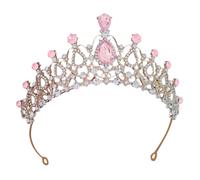 Mikinona Tiara Con Di Cristallo Corone Copricapo Da Ragazza Di Fiori Per Il Matrimonio Nozze Diademi Elegante E Nera Fascia Per Tiara Da Ragazza Rosa Strass