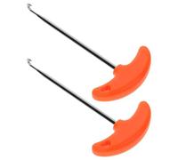 Mikinona Tiralacci Professionali in Acciaio Inox per Scarpe e Pattini da Hockey, Tenditore Portatile per Lacci di Pattini a Rotelle e Scarpe Sportive, Set 2 Pezzi Arancione per Sport