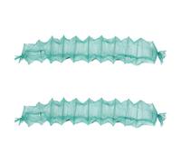 Mikinona Trappola Per Pesca a Maglie in Rete Elastica 1,8 m 11 Sezioni 6 Aperture 2 Pezzi Rete Da Pesca Portatile Per Gamberi Granchi Aragoste Acqua Dolci e Salate