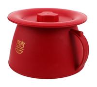 Mikinona Vasino per Piccoli con Coperchio Rosso Orinatoio da Comodino Portatile in Plastica Pp Vasino Unisex Facile da Pulire per Casa Viaggi