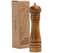 Mikinya Macina sale e pepe in legno con finestra in acrilico, macinapepe in legno, meccanismo di macinazione in ceramica regolabile, macinapepe manuale da 20 cm, ricaricabile, per varie spezie