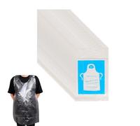 Mikiuly Grembiuli Usa e Getta, Grembiuli da Cucina Donna, Grembiuli da Cucina Uomo, Camice monouso in PE, Veterinario, Parrucchiere, Pittura, Cucina, Bianco, 100 pezzi