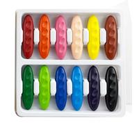 Mikiuly Pastelli Arachidi per Bambini,Pastelloni a Cera Colorati,Pastelli Wax,12 Pastelli Non Tossici,Colori Assortiti e Brillanti,Perfetto per La Scuola, La Pittura,il Fai Da te e Gli Scarabocchi