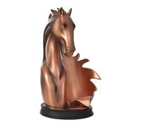 MIKIYUEER Scaffale per vino a forma di statua di cavallo, in blu/argento/rosso, per camera da letto, soggiorno, feste e altri luoghi. (17 x 30 cm, per bottiglie fino a 7,2 cm, rosso rame