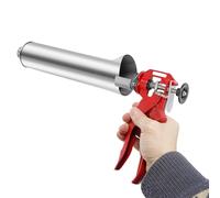 MIKIYUEER Set di pressa per malta, pistola per malta, pistola per gesso, per cemento, da parete, con 2 ugelli, ideale per riempimento delle fughe e riempimento delle fughe, 2-5 mm