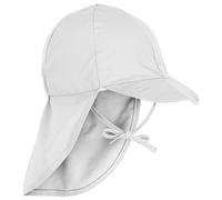 Mikk-Line - Kid's Summercap Long Neck Solid - Cappellino 55 cm - 6-8 Years bianco/grigio