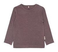 Mikk-Line - Kid's Wool/Bamboo L/S Top - Maglia merino 62 lilla/marrone