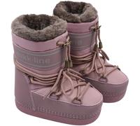 Mikk-line Moon Boots bambini, Doposci foderati, Dusty Olive | Fodera calda in pelliccia sintetica, impermeabili, suola antiscivolo, traspiranti, slip-on con laccio elastico
