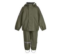Mikk-line Set da Pioggia in Due Pezzi con Spalline | Certificato Oeko-TEX Standard 100 | 100% Materiale PU Riciclato | Per Ragazzi e Ragazze | Pantaloni e Giacca da Pioggia | Dettagli Rifrangenti