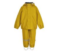 Mikk-line Set da Pioggia in Due Pezzi con Spalline | Certificato Oeko-TEX Standard 100 | 100% Materiale PU Riciclato | Per Ragazzi e Ragazze | Pantaloni e Giacca da Pioggia | Dettagli Riflettenti
