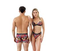MIKKEL HOLLINS - Pantaloncini da Ragazzo per Le Donne - Ultra Morbido Tencel Boxer Slip per Le Donne con Disegni Unici, Popart, XL