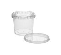 mikken 10 barattoli di plastica con Coperchio, 365 ml, Senza BPA, per Uso Alimentare, con 1 Pala
